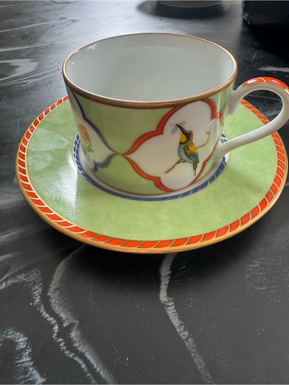 Lynn Chase "Tiger Raj" Porcelain and 24 carat gold set of 4 Collector's Pieces.